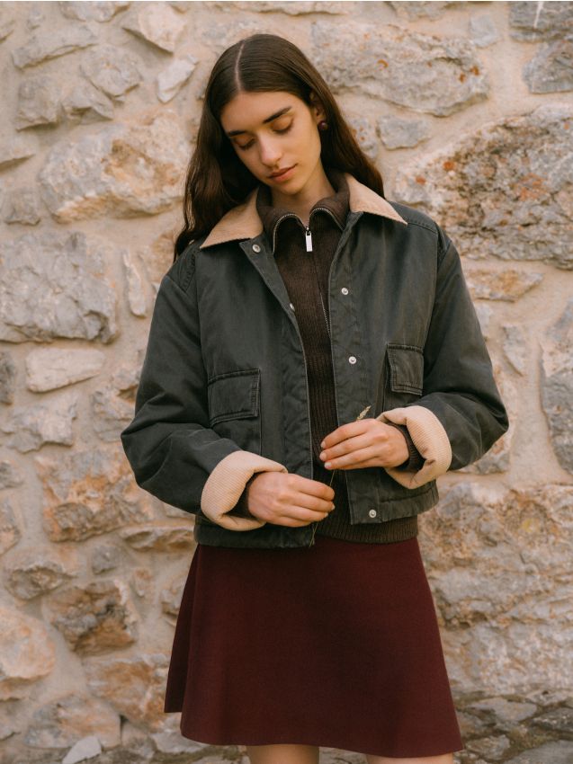 Veste raccourcie en coton majoritaire - RESERVED