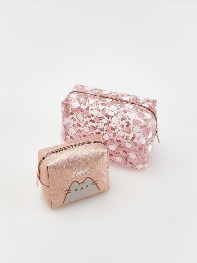 Reserved - children`s cosmetic bag - roz-pudră