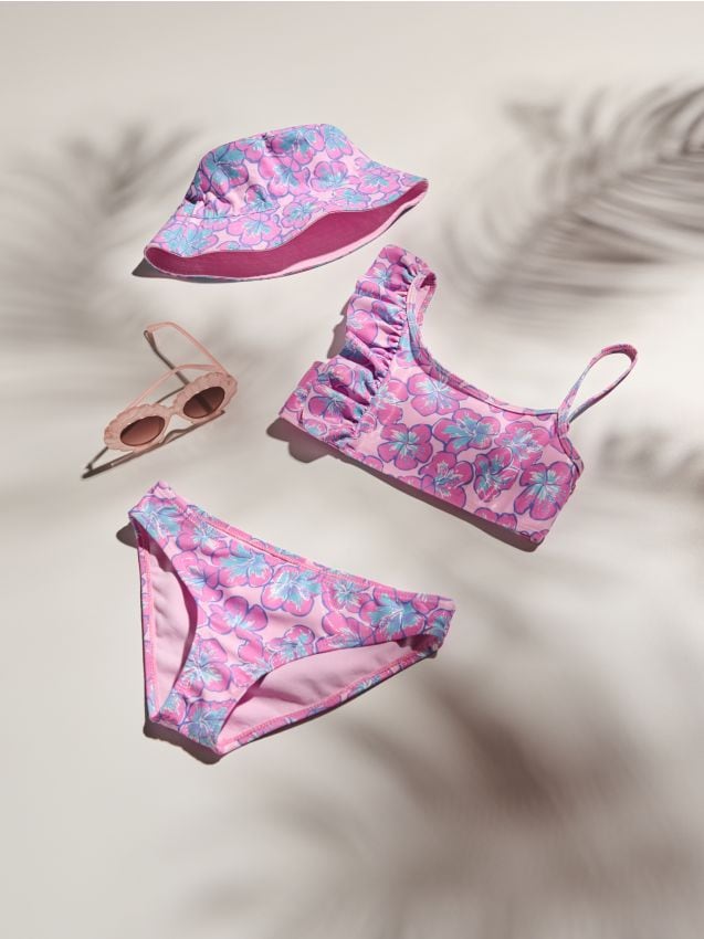Maillot de bain deux pièces fleuri - RESERVED