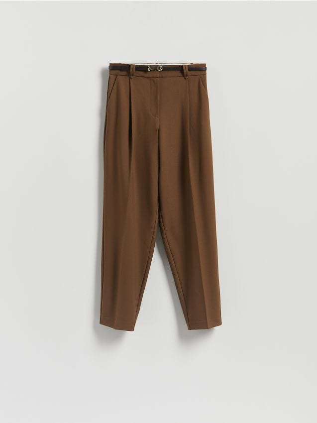 Cigarette trousers with belt - RESERVED