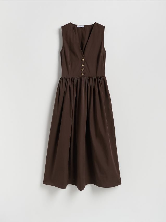 Robe midi à volants - RESERVED