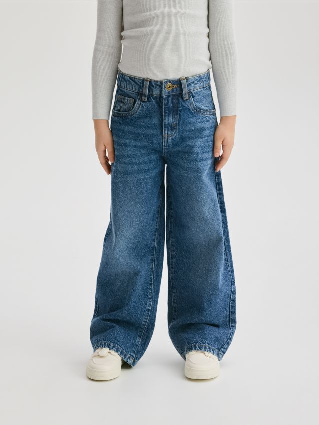 High waist wide leg jeans - RESERVED