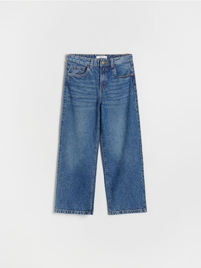 Jeansy wide leg z wysokim stanem