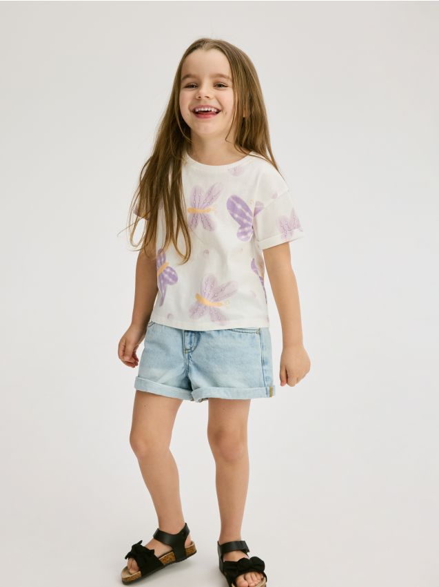 Reserved - GIRLS` T-SHIRT - multicolor