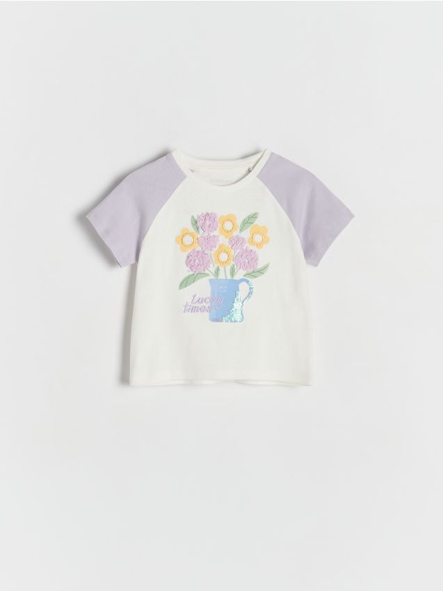 Cotton T-shirt with application - RESERVED
