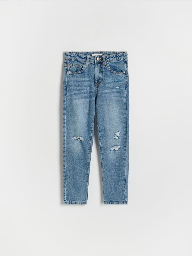 Distressed mom fit jeans - RESERVED