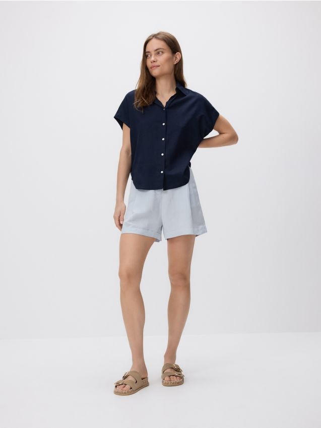Shorts with linen blend - RESERVED