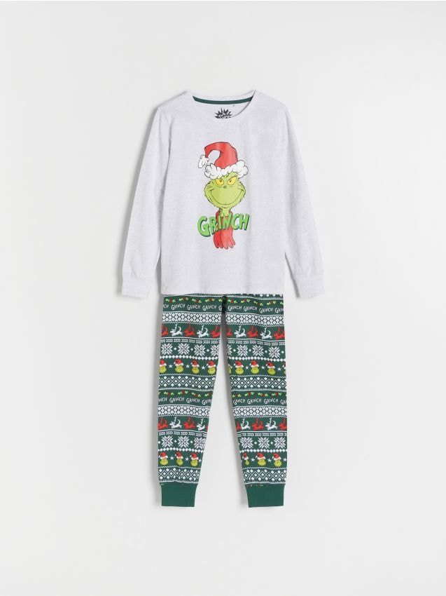 Ensemble de pyjama de Noël Grinch Couleur vert foncé - RESERVED - 7257X-79X