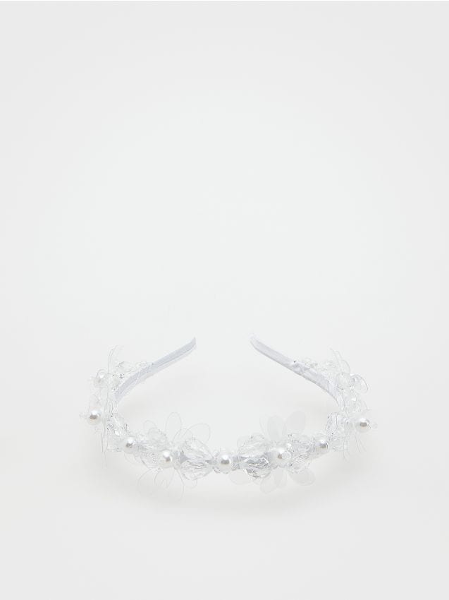 Reserved - girls` hairband - alb