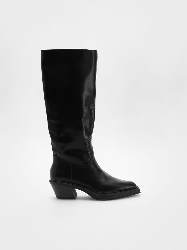 Reserved - LADIES` BOOTS - negru