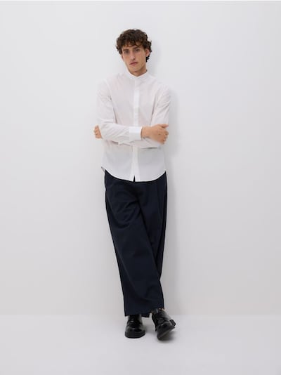 Slim fit cotton rich shirt