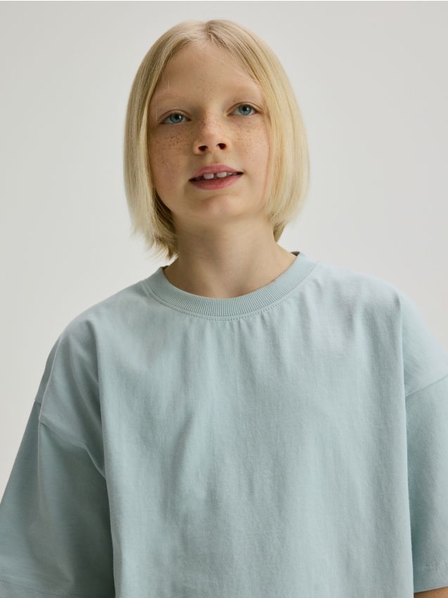 Cotton T-shirt with print - RESERVED