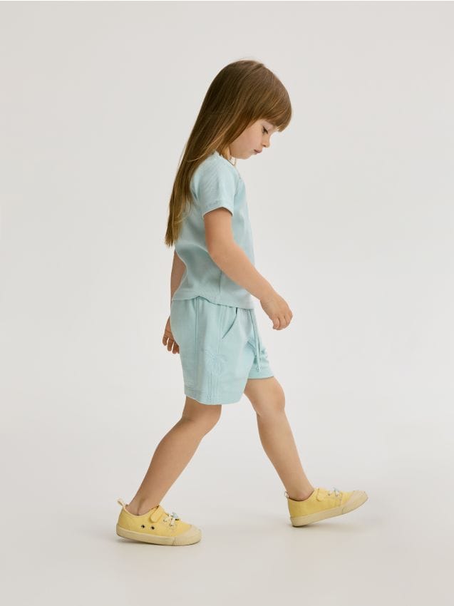 Cotton shorts with embroidery - RESERVED
