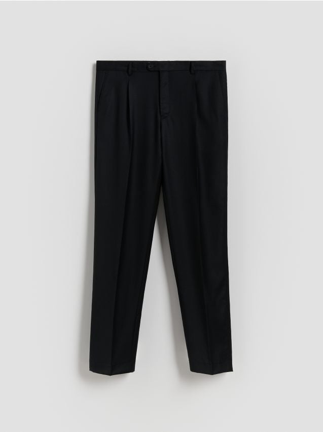 Reserved - Pantaloni clasici din lână - negru Reserved - Pantaloni clasici din lână - negru