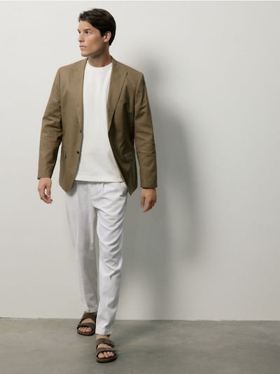 Regular-fit T-shirt in textured knit