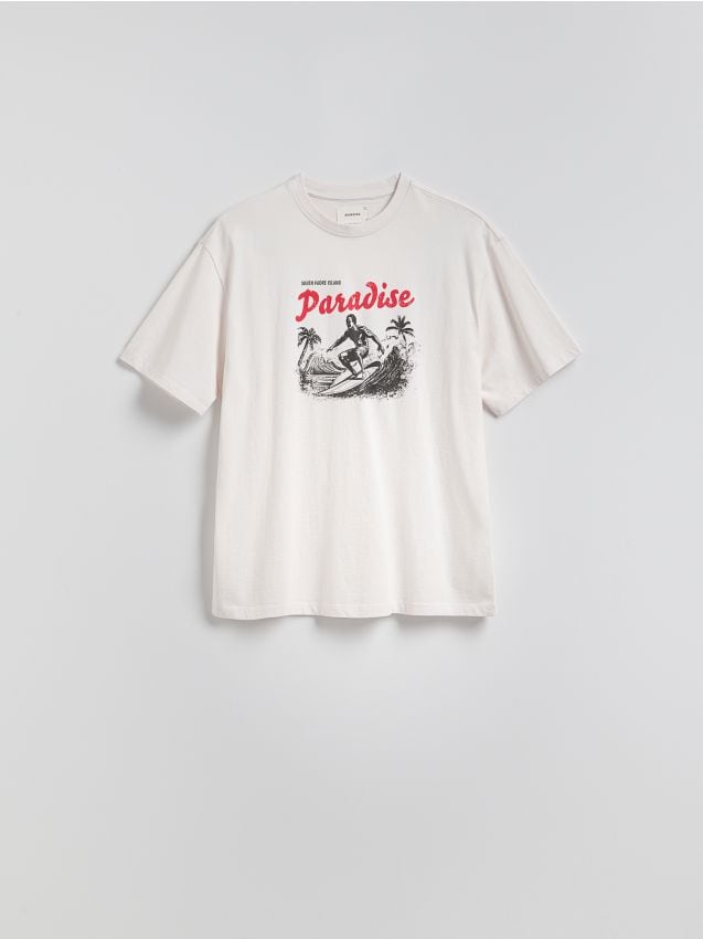 Boxy T-shirt with print - RESERVED