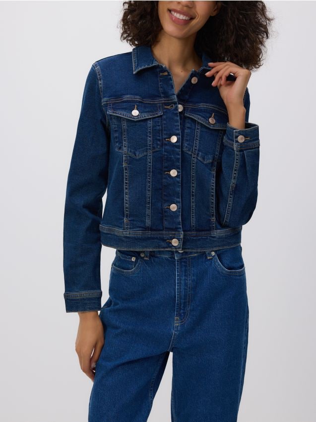 Reserved - Geacă din denim - bleumarin