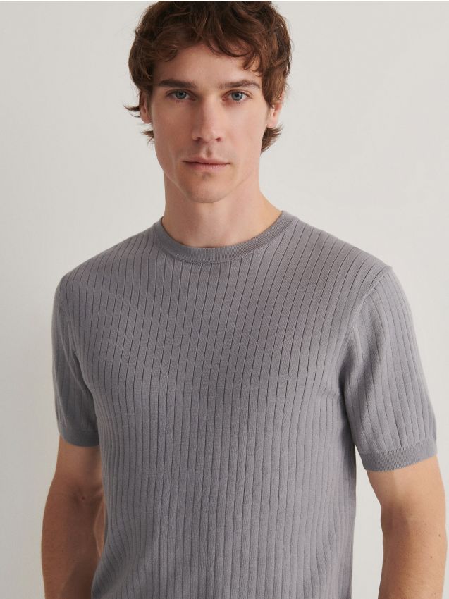 Reserved - tricou regular - gri-neutru