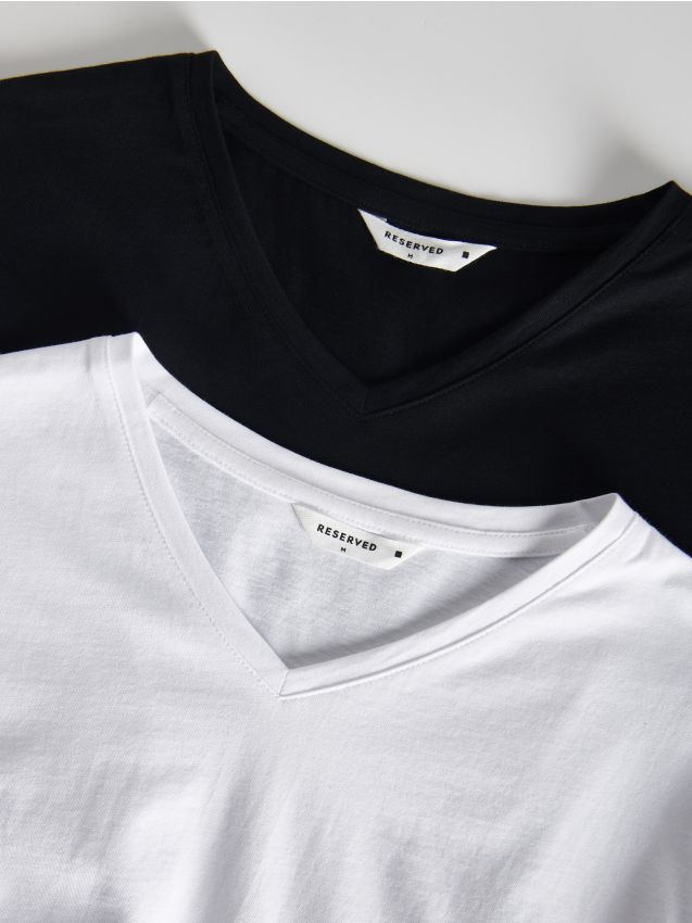 Slim fit V-neck T-shirt - RESERVED