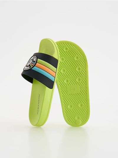 Multicoloured flip flops