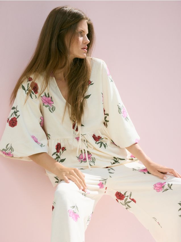 Floral blouse - RESERVED