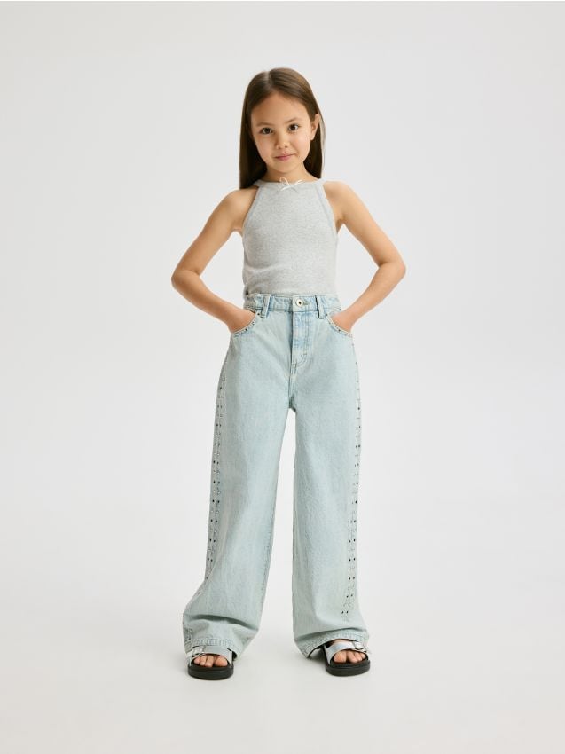 GIRLS` JEANS TROUSERS - RESERVED