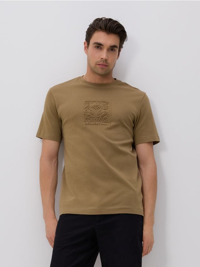 Regular fit T-shirt with appliqué - RESERVED