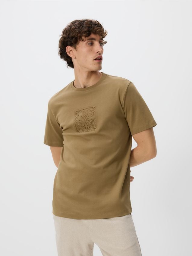 T-Shirt im Regular-Fit mit Applikation - RESERVED
