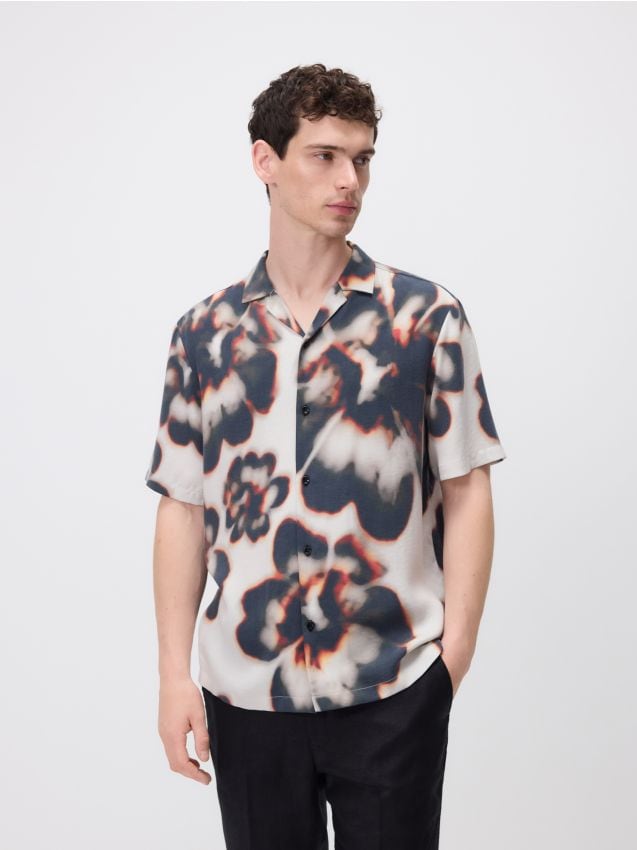 Regular fit overhemd van lyocell - RESERVED