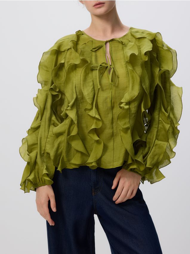 Blouse met ruches - RESERVED