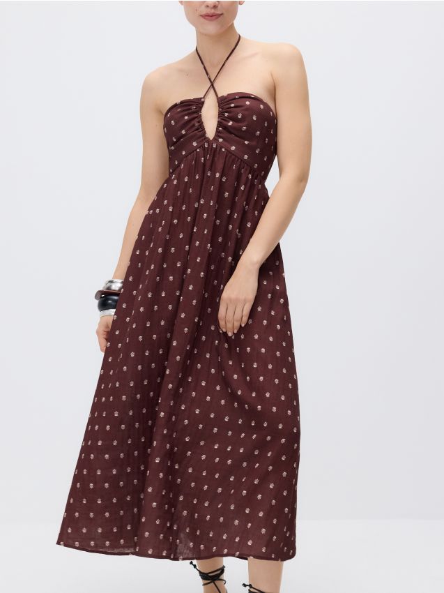 Midi-jurk met patroon - RESERVED