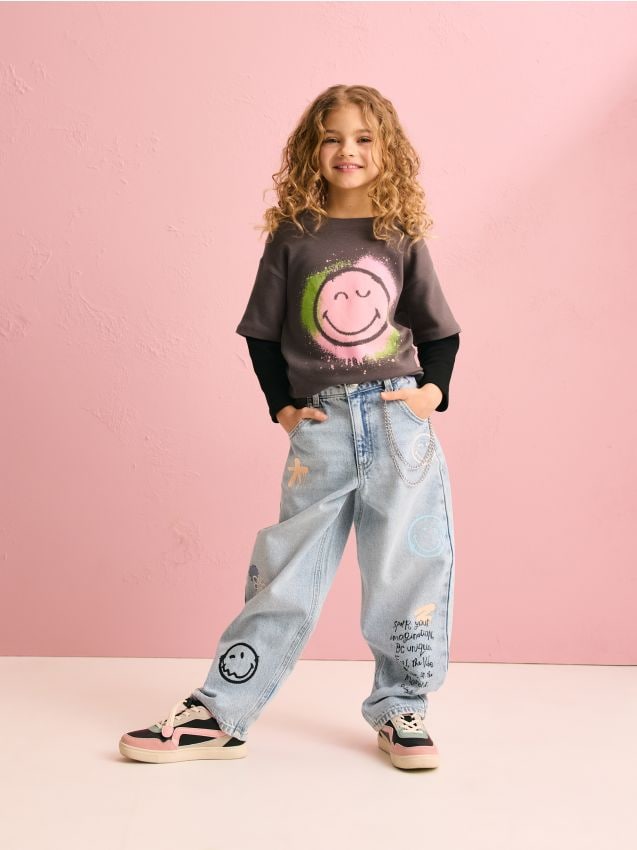 Skater traperice s printom SmileyWorld® - RESERVED