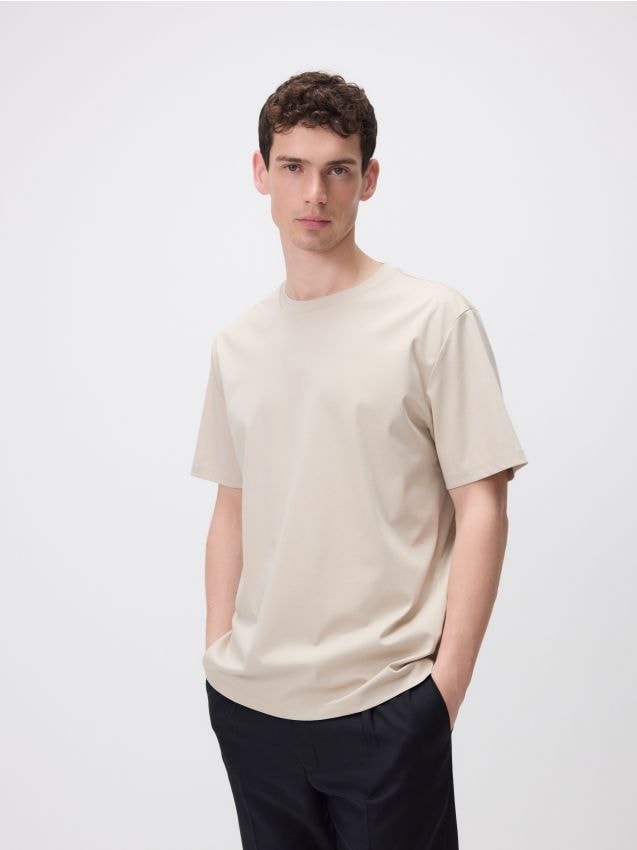 Regular fit T-shirt with modal blend - RESERVED