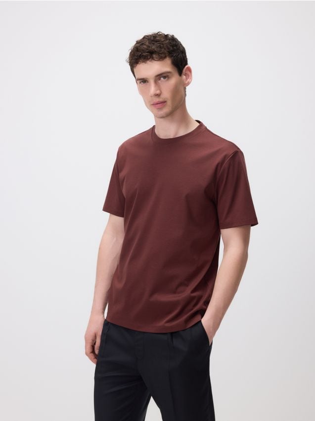 T-shirt à coupe regular avec modal mélangé - RESERVED