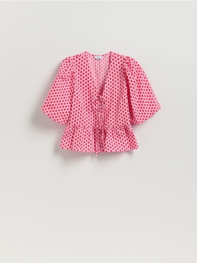 Blouse with tie details - RESERVED
