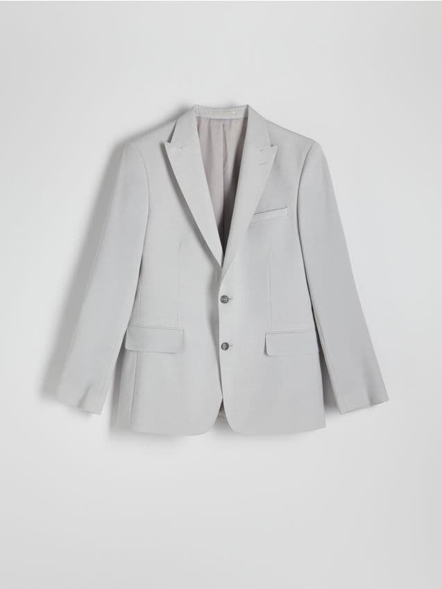 Reserved - blazer slim fit din adaos de lână - bej