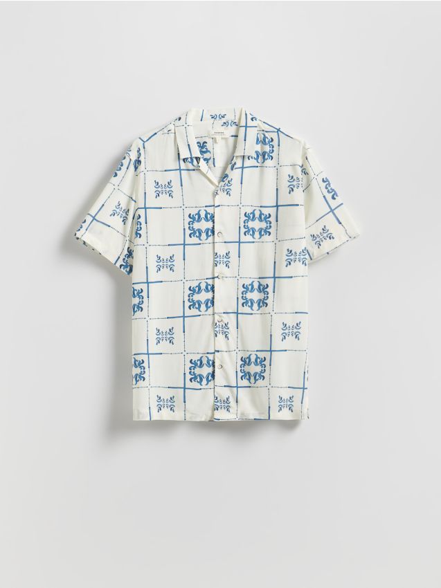 Regular fit viscose shirt - RESERVED