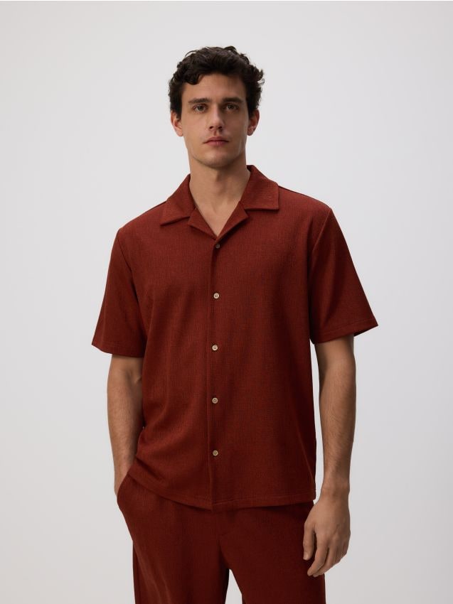Comfort fit structural fabric shirt - RESERVED