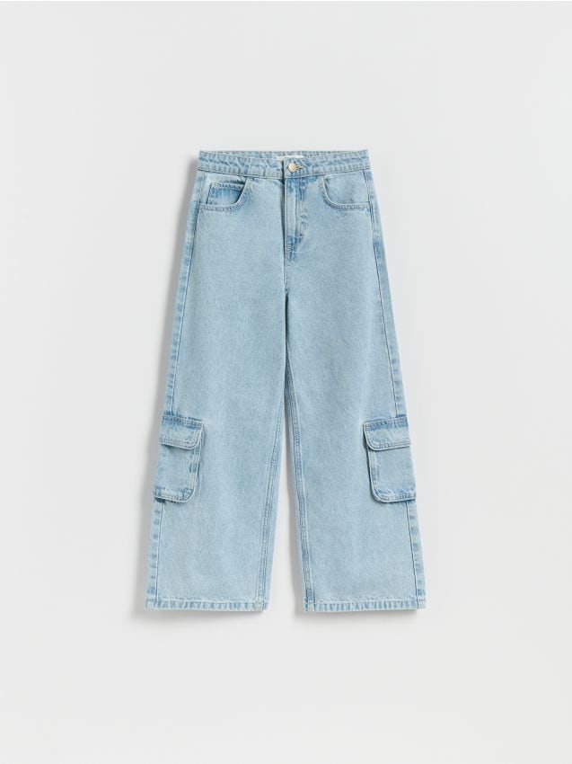 Jean wide leg avec poches cargo - RESERVED