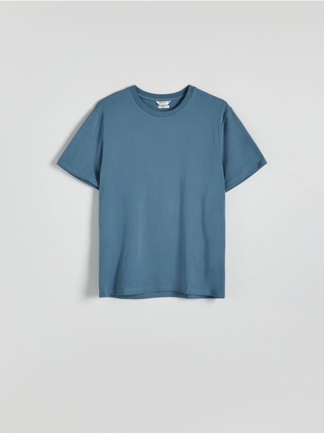 Reserved - men`s t-shirt - albastru metalizat