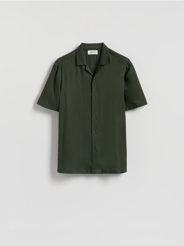 Regular fit viscose shirt - RESERVED