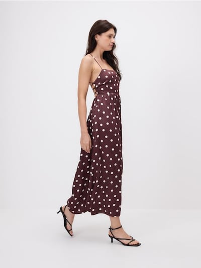Polka dot midi dress