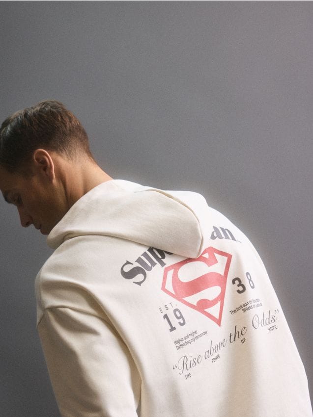 Pamut kapucnis pulóver SUPERMAN™ - RESERVED