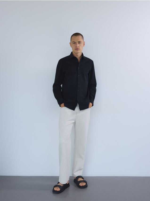 Regular fit Egyptian cotton shirt - RESERVED