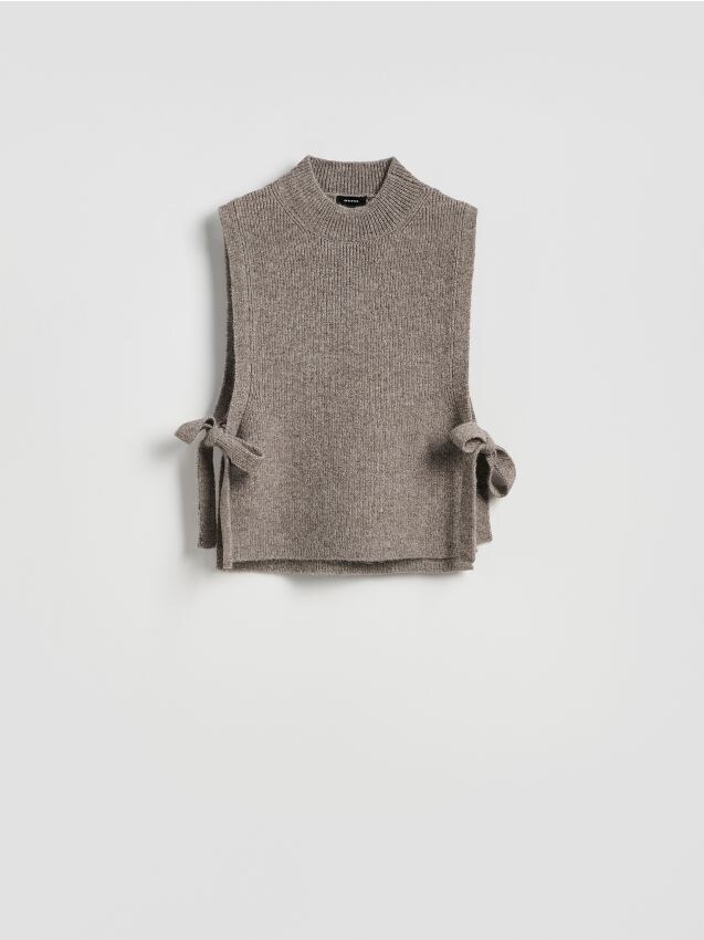 Reserved - LADIES` PONCHO - brun-auriu