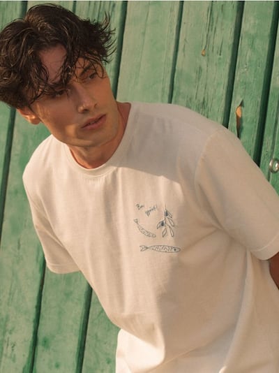 Μπλούζα regular fit με κέντημα