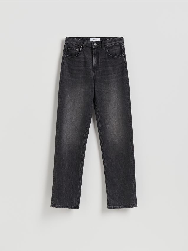 Reserved - Blugi straight leg - gri