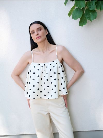 Polka dot cotton top
