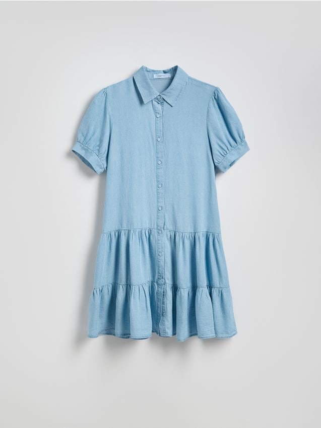 Rochie mini, cu conținut ridicat de Lyocell - RESERVED