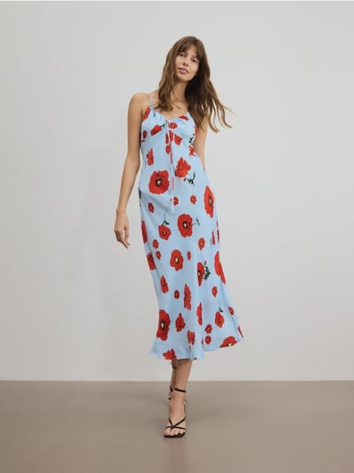 Floral print midi dress
